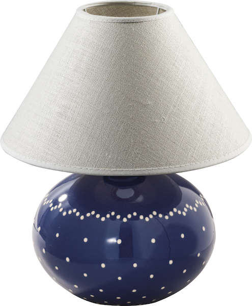 Echt Bürgel * Tischlampe bauchig hellblau